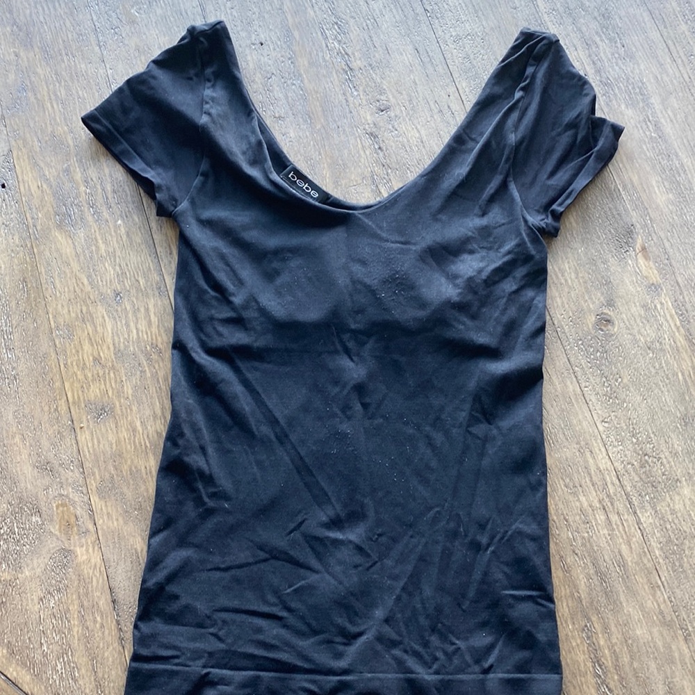 Black Bebe short sleeve shirt size medium/large